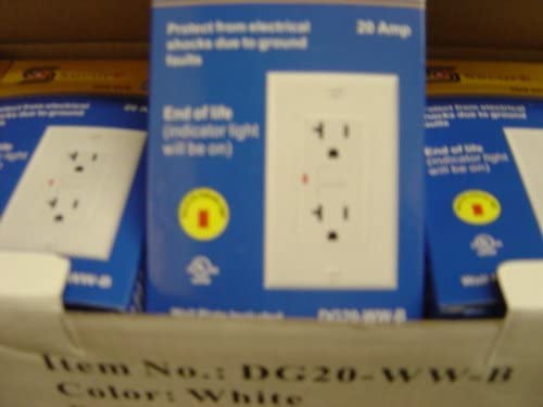 Gfi Gfci Outlet 20 Amp 120 V 10 Pack White Model: G20-WH