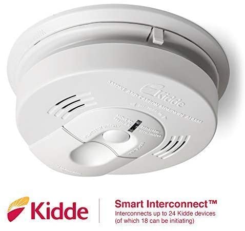 Kidde KN-COSM-IBA Hardwire Combination Smoke Carbon Monoxide Detector Battery Backup Voice Warning Interconnectable (3-Pack)