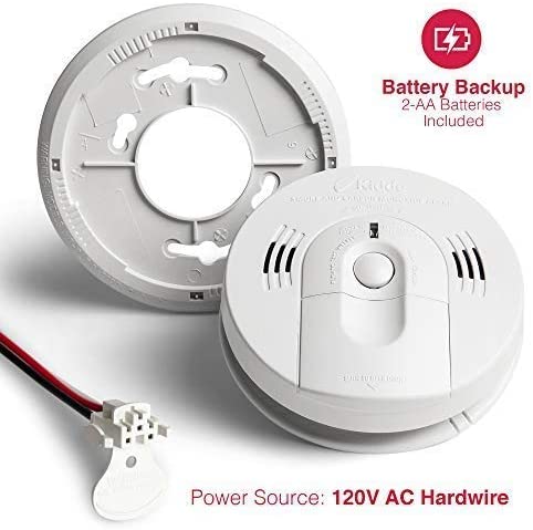 Kidde KN-COSM-IBA Hardwire Combination Smoke Carbon Monoxide Detector Battery Backup Voice Warning Interconnectable (3-Pack)