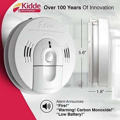 Kidde KN-COSM-IBA Hardwire Combination Smoke Carbon Monoxide Detector Battery Backup Voice Warning Interconnectable (3-Pack)