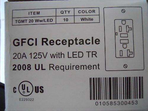 Safety Outlet GFCI TR Tamper Resistant 20a White UL Approved.