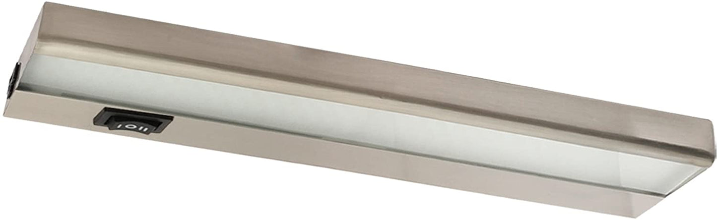 12" 120v Direct Hard Wire Capable Led Light Linkable Under Cabinet Brushed Alu