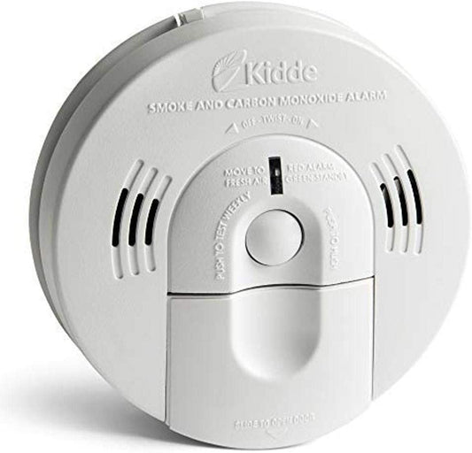 Kidde KN-COSM-IBA Hardwire Combination Smoke Carbon Monoxide Detector Battery Backup Voice Warning Interconnectable (3-Pack)