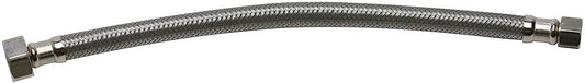 Fluidmaster B1F12 Faucet Connector, Braided Stainless Steel - 3/8 Female Compression Thread x 1/2 I.P. Female Straight Thread, 12-Inch Length